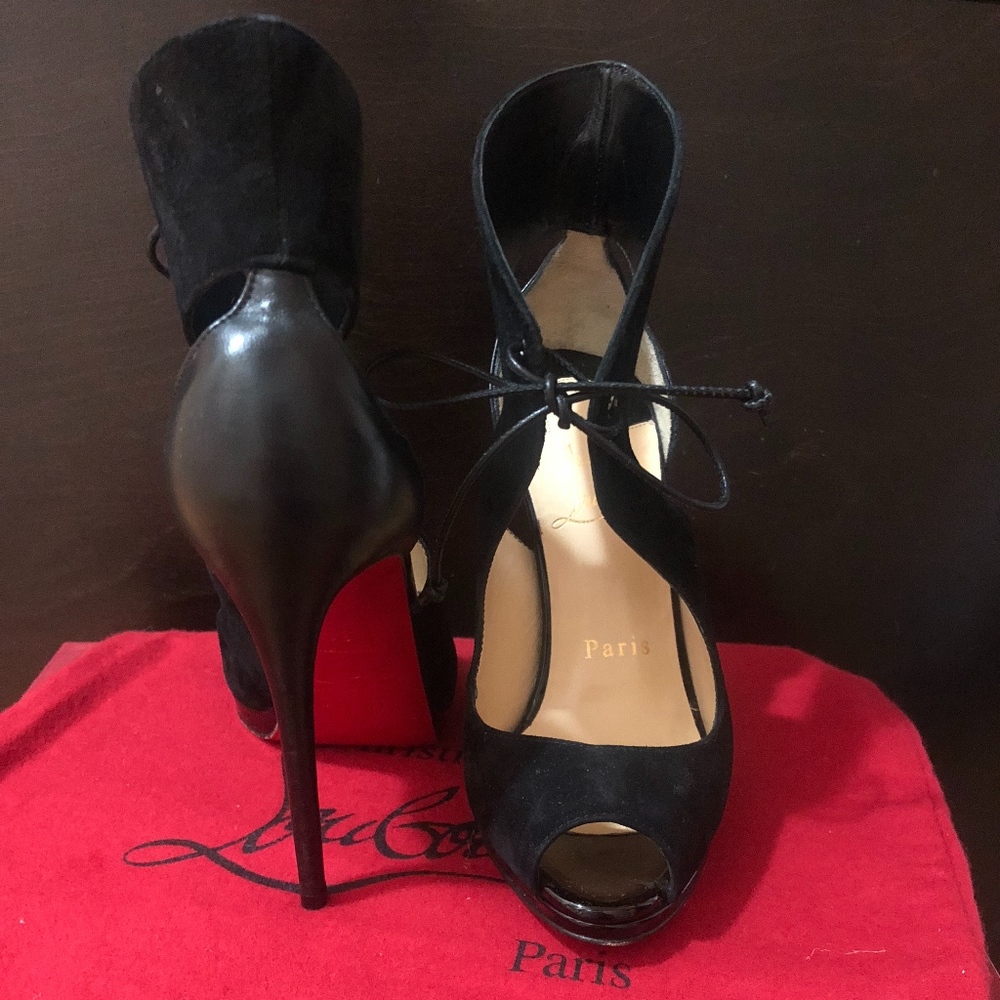 Christian Louboutin, Campanina, Size 34, Black